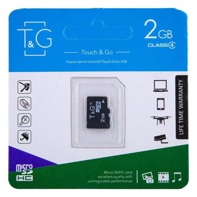Надежная карта памяти T&G MicroSDHC 2GB 4 Class Чёрный - изображение 2