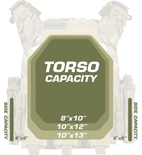 Военный тактический жилет плтитоноска Fire Gear Cordura под плиты 25х30 см с системой быстрого скидывания и разгрузок подсумками под магазины и гранаты с плотной потовыводящей сеткой Камуфляж - изображение 2