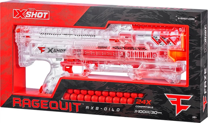 Szybkostrzelny pistolet Zuru X-Shot Chaos Faze Ragequit z 24 nabojami (193052034984) - obraz 2
