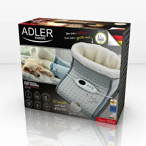 Электрическая грелка для ног с LCD пультом Adler AD 7432 - Refurbished - изображение 2