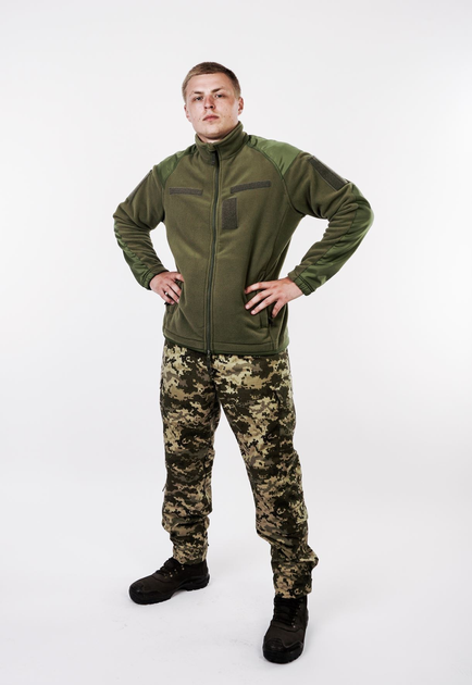 Флисовая куртка Козак 52 размер уставная теплая тактическая олива - изображение 2