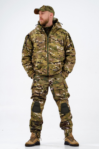 Тактическая теплая военная форма комплект костюм ( Куртка + Штаны ), Камуфляж: Мультикам, Размер: 54 - изображение 2
