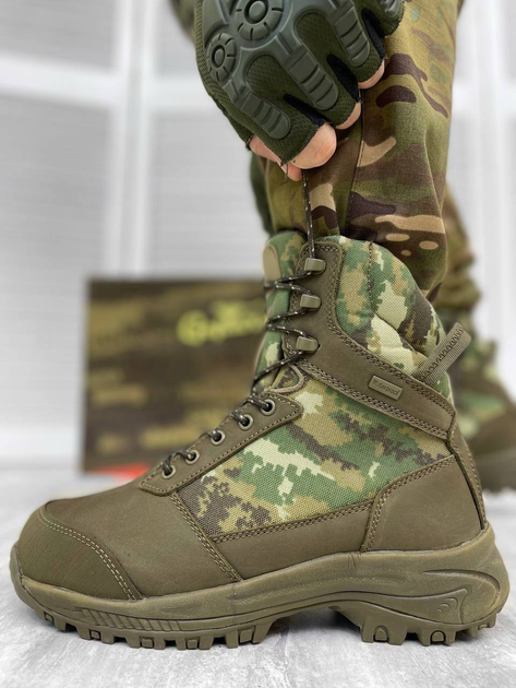 Тактические теплые военные ботинки Gepard Shock, Цвет: Камуфляж Пиксель, Размер: 45 - изображение 1