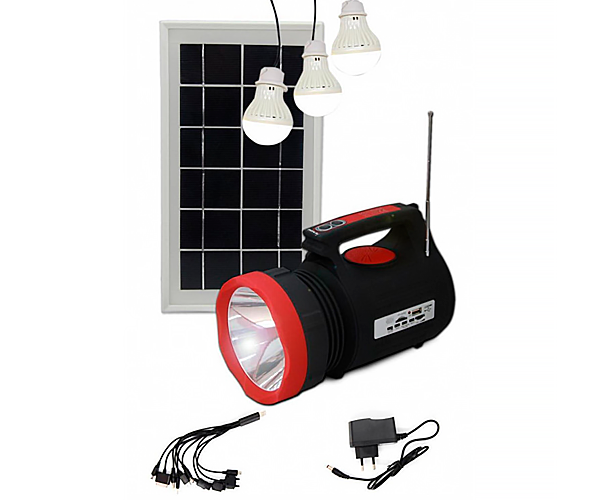 Автономный многофункциональный фонарь на солнечной батарее XPRO 10W+22 SMD LED с радио, Power bank и MP3 черный (XPRO_1763) - Фото 5 Автономный многофункциональный фонарь на солнечной батарее XPRO 10W+22 SMD LED с радио, Power bank и MP3 черный (XPRO_1763) - изображение 5