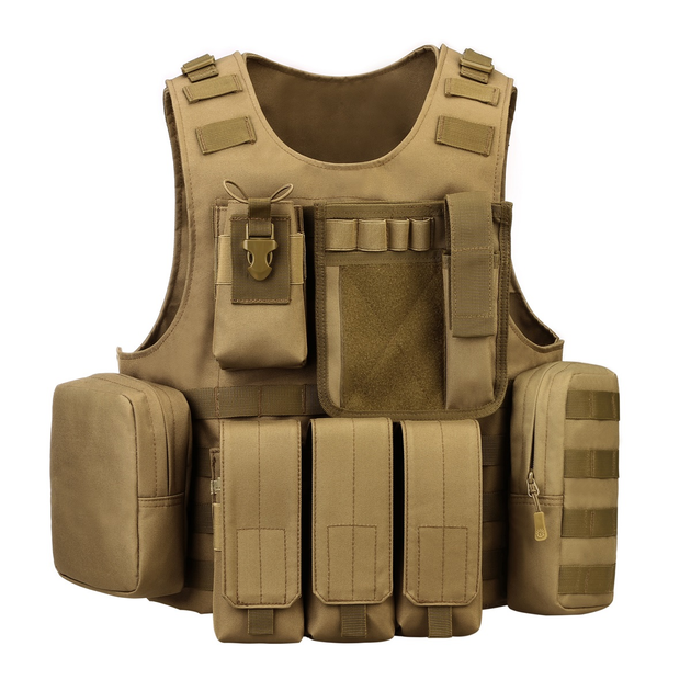 Жилет тактичний військовий розвантаження Protector Plus Z509 із системою Molle coyote brown - зображення 1