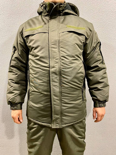 Тактическая зимняя курточка НГУ хаки. Зимний бушлат олива непромокаемый Размер 46 - изображение 1