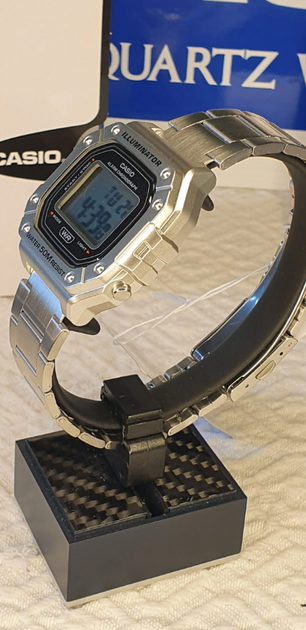 Чоловічий наручний годинник Casio W-218HD-1A Срібло з металевим ременем - зображення 6