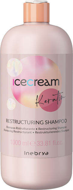 Акція на Реструктурувальний шампунь Inebrya Restructuring Shampoo з кератином 1000 мл від Rozetka