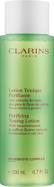 Тонизирующий лосьон с экстрактами таволги и гамамелиса - Clarins Purifying Toning Lotion 400ml (872622-64233) 