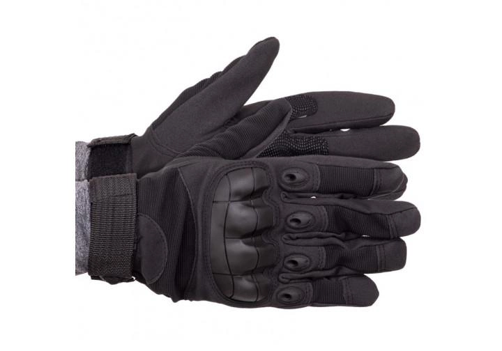 Тактические перчатки WS-Gloves черные размер L (полнопалые военные с закрытыми пальцами осень-зима для военных ВСУ) WSTGBK11 - изображение 2
