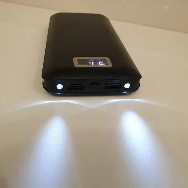 Power Bank павербанк з дисплеєм Techfuerza 30000mAh LCD портативний зовнішній акумулятор УМБ, 2xUSB/microUSB, Black - зображення 6
