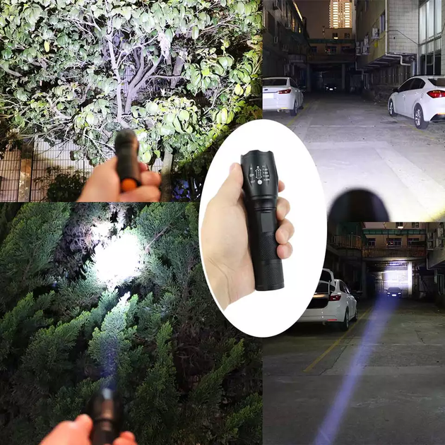 Фонарь Bailong Police P1831BL Cree XM-L-T6, 1000 люмен, 5 режимов, аккумуляторный, влагозащищённый - Фото 8 Фонарь Bailong Police P1831BL Cree XM-L-T6, 1000 люмен, 5 режимов, аккумуляторный, влагозащищённый - изображение 8