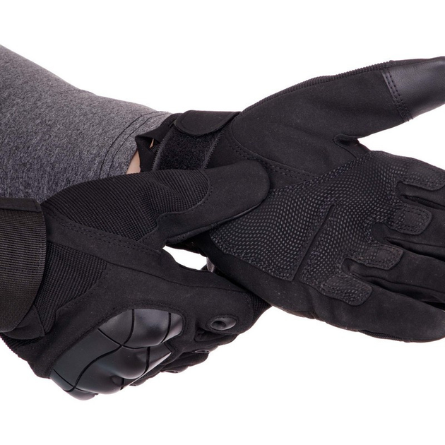 Перчатки тактические с закрытыми пальцами Zelart Action 8794 размер XL Black - изображение 2