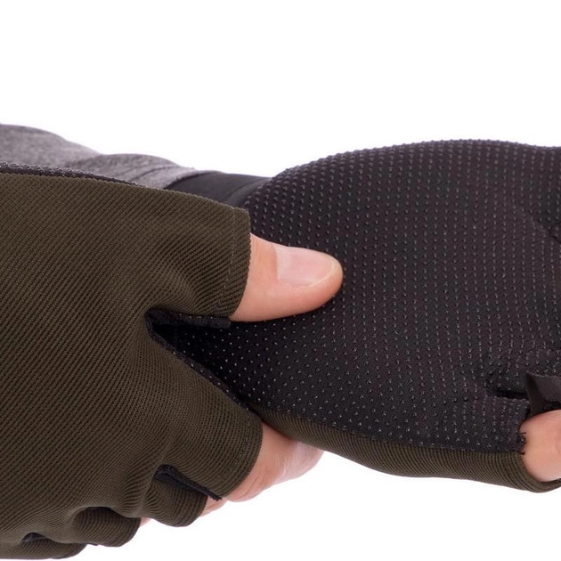 Перчатки тактические с открытыми пальцами Zelart Action 4379 размер L Olive - изображение 2