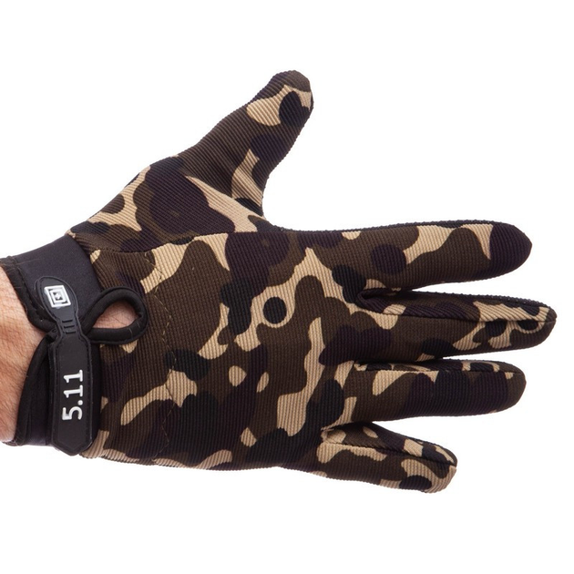 Перчатки тактические с закрытыми пальцами Zelart Action 0527 размер XL Camouflage - изображение 2