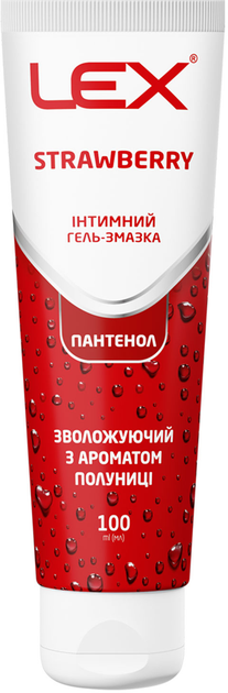 Гель-смазка Lex Strawberry Увлажняющий с ароматом клубники 100 мл ...