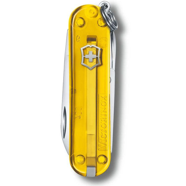 Складной многофункциональный карманный нож 7 функций 58 мм. желтый 2203330 Victorinox - изображение 2