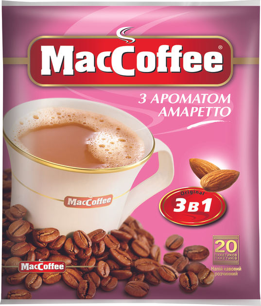 Купить Кофейный напиток 3в1 MacCoffee с ароматом амаретто 18 г x 20 шт ...
