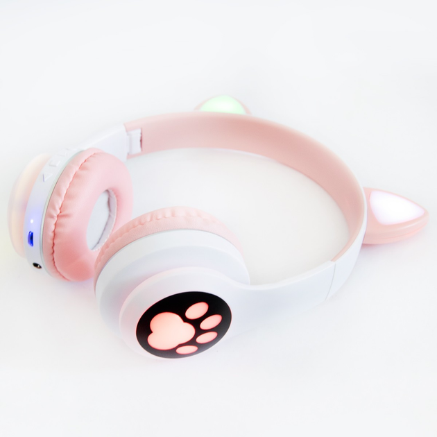 Блютуз наушники с ушками Cat ear headphones VZV-23M Розовые, детские ...