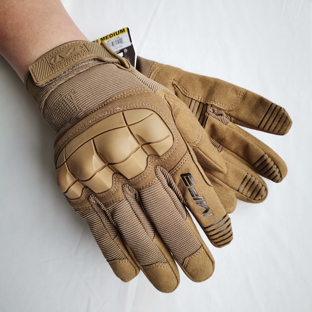 Тактичні рукавиці Повнопалі M-Pact 3 захисні Mechanix MX-FIT, L Койот - зображення 2