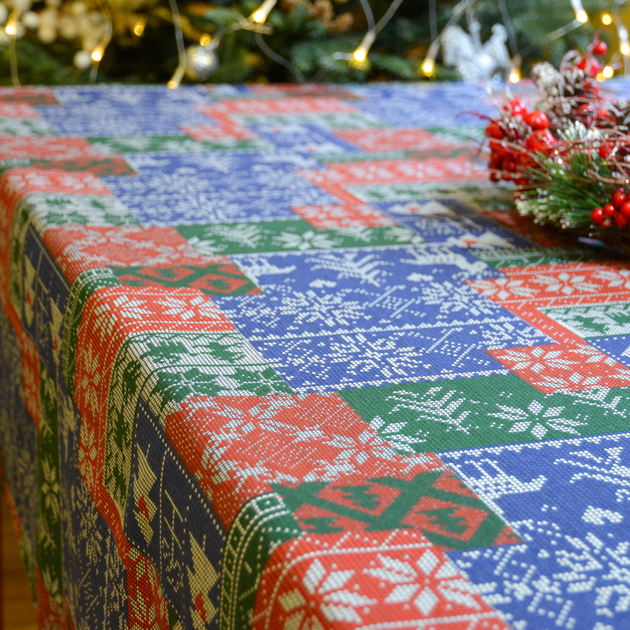Тефлоновая новогодняя скатерть с водоотталкивающей пропиткой Christmas ...