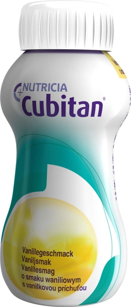 Упаковка ентерального харчування Nutricia Cubitan Vanilla flavour зі смаком ванілі 200 мл х 4 шт (8716900569081) - зображення 2