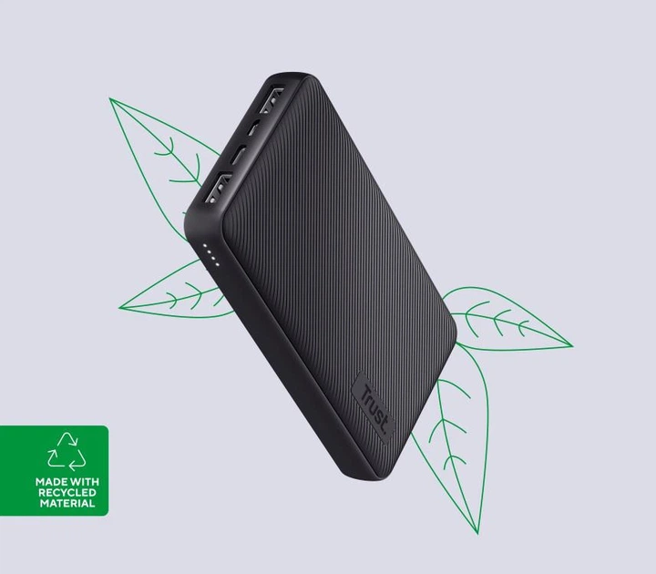 Портативний зарядний пристрій Trust Primo ECO 15000 mAh Black - Фото 7 Портативний зарядний пристрій Trust Primo ECO 15000 mAh Black - зображення 7