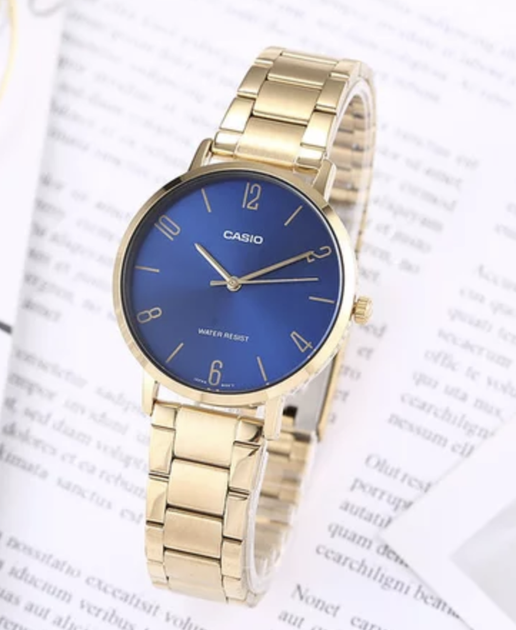 Женские часы Casio LTP-VT01G-2B Синие с золотистым - Фото 5 Женские часы Casio LTP-VT01G-2B Синие с золотистым - изображение 5