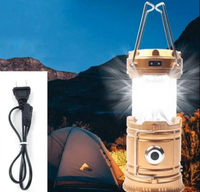 Аккумуляторный ФОНАРЬ-ЛАМПА 2в1 ORION светодиодный LED кемпинг НА СОЛНЕЧНОЙ БАТАРЕЕ OR-5800T GOLD - изображение 10