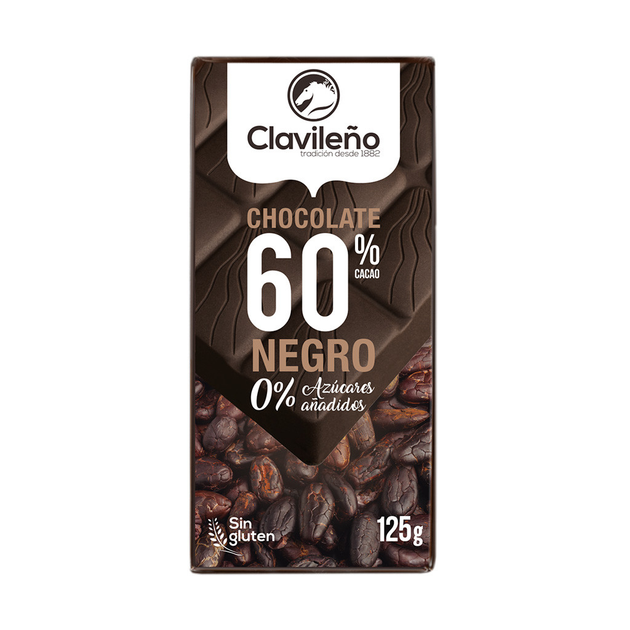 Шоколад черный 60% Clavileno (БЕЗ ГЛЮТЕНА, БЕЗ САХАРА) 125г – купить в ...