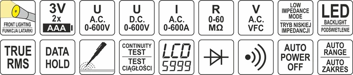 Miernik cęgowy Yato YT-73092 (5906083056161) - obraz 5