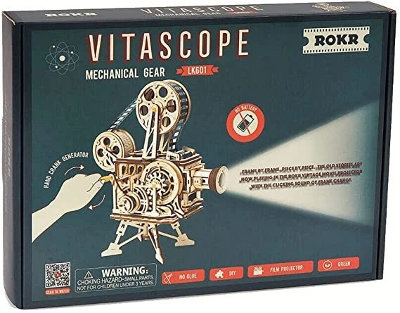 Деревянный 3D конструктор robotime vitascope | механический Кинопроектор - изображение 6