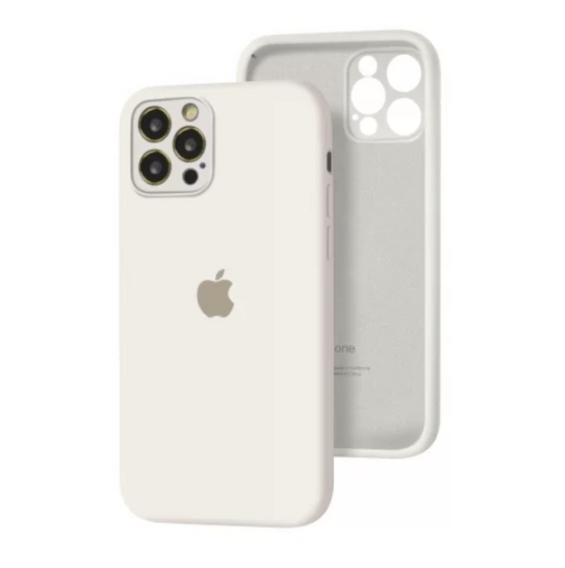 Чохол iPhone 15 Pro Max Silicone Case Full Camera white - Фото 1 Чохол iPhone 15 Pro Max Silicone Case Full Camera white - зображення 1