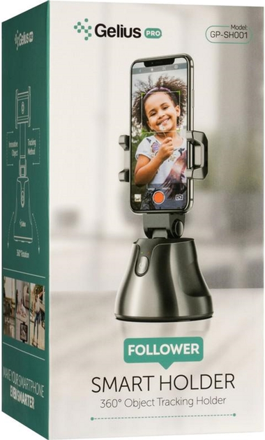 Штатив Gelius з датчиком руху 360° Gelius Pro Smart Holder Follower GP-SH001 (2099900811678) - зображення 9