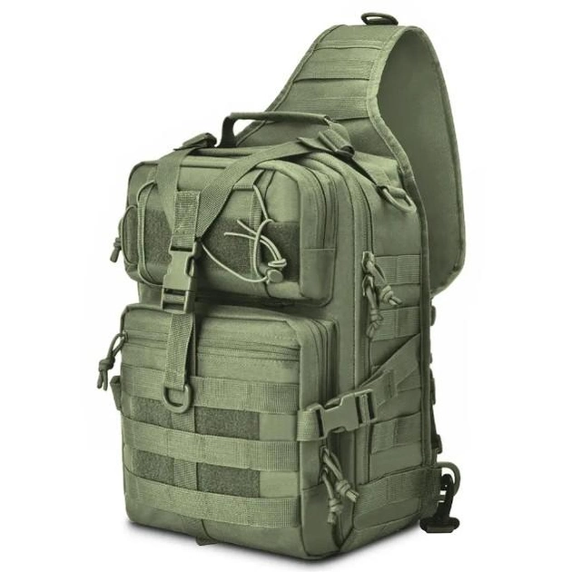 Сумка-рюкзак тактическая военная на 20 л зеленая - изображение 1