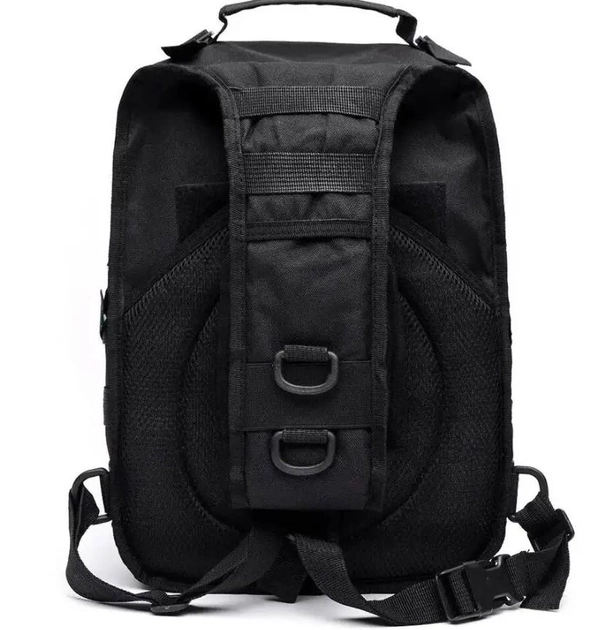 Сумка-рюкзак тактическая военная на 20 л черная - изображение 2