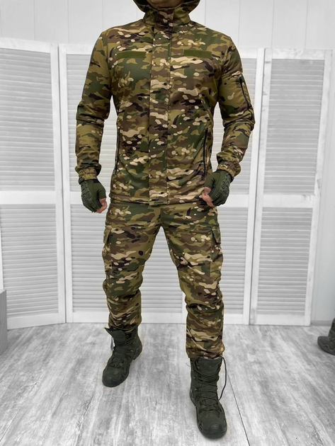 Тактическая зимняя теплая военная форма комплект костюм ( Куртка + Штаны ), Камуфляж: Мультикам, Размер: M - изображение 1