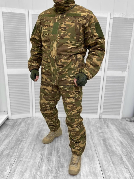 Тактическая зимняя теплая военная форма комплект костюм ( Китель + Штаны ), Камуфляж: Мультикам, Размер: S - изображение 1