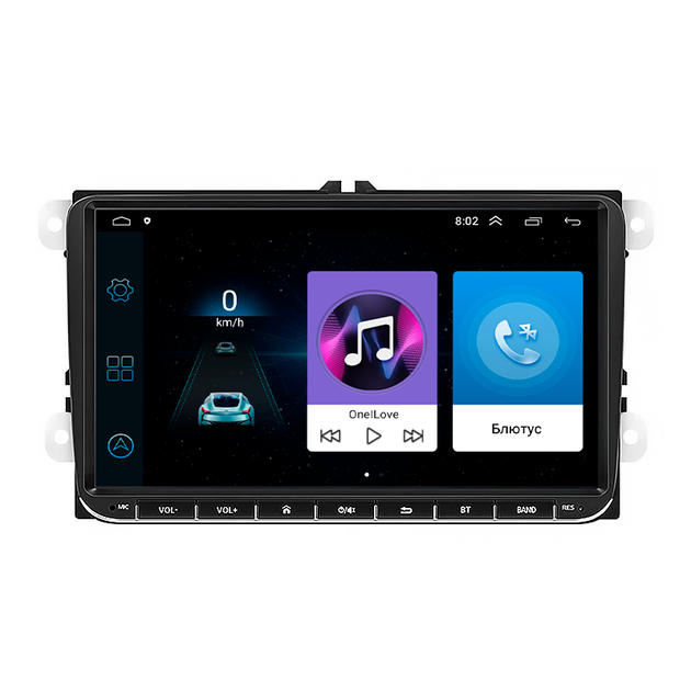 Штатная магнитола 9" Lesko Volkswagen 9002A 1/16 GB Android Can модуль ...