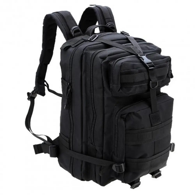 Тактический штурмовой военный рюкзак Assault Belt M-07 Oxford 600D 45 литров Чорний - изображение 2
