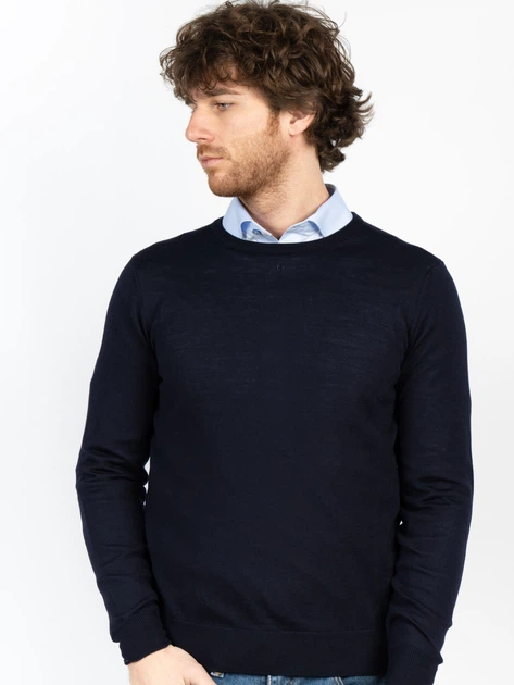 Sweter męski ciepły Vela Blu V22930-663 L Ciemnogranatowy (2000377675052) - obraz 4