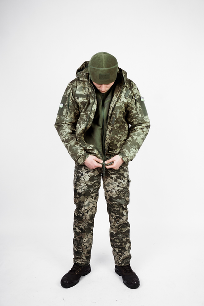 Тактична військова куртка Бушлат зимовий SoftShell Піксель ЗСУ 54 розмір Козак - зображення 2