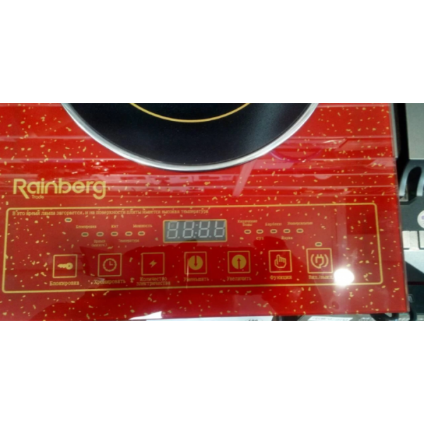 Електрична плита індукційна плита Rainberg RB-810 Red 2500W - зображення 2