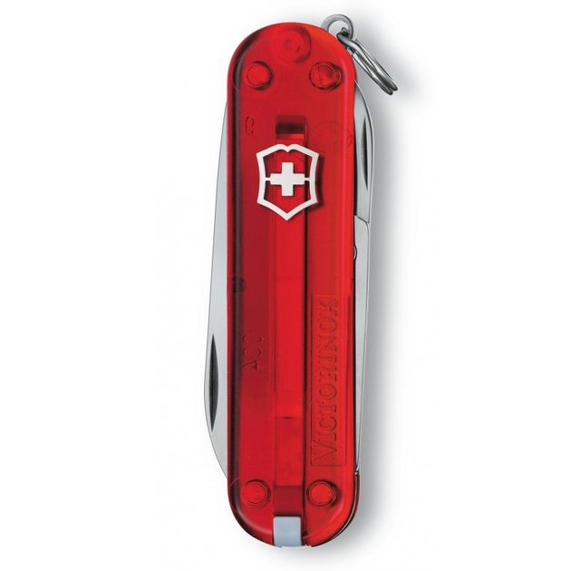 Складной швейцарский нож Victorinox Vx06223.T Classic SD 7 функций 58 мм красный-полупрозрачный - изображение 2
