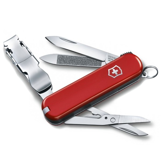 Складной швейцарский нож Victorinox Vx06463.B1 Nailclip 580 8 функций 65 мм красный - изображение 1