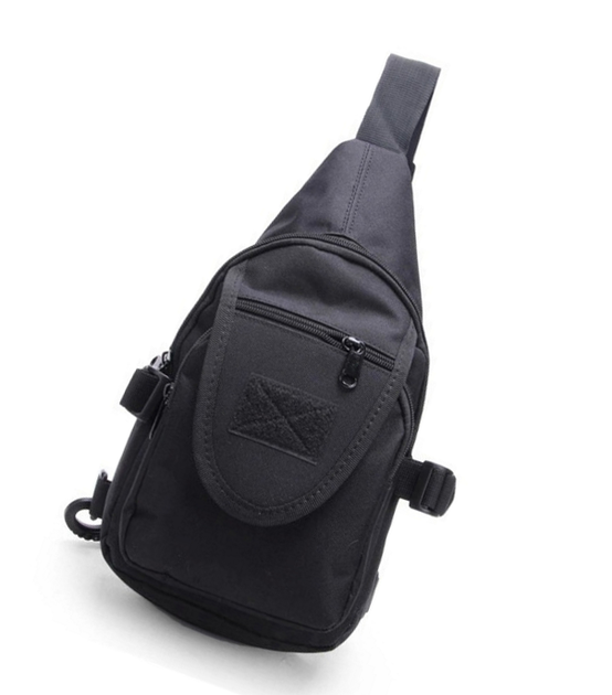 Тактическая городская сумка-рюкзак через плечо A32 черная для охоты рыбалки - изображение 2