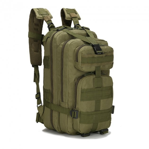 Тактический штурмовой военный рюкзак B02 25л оливковый - изображение 1