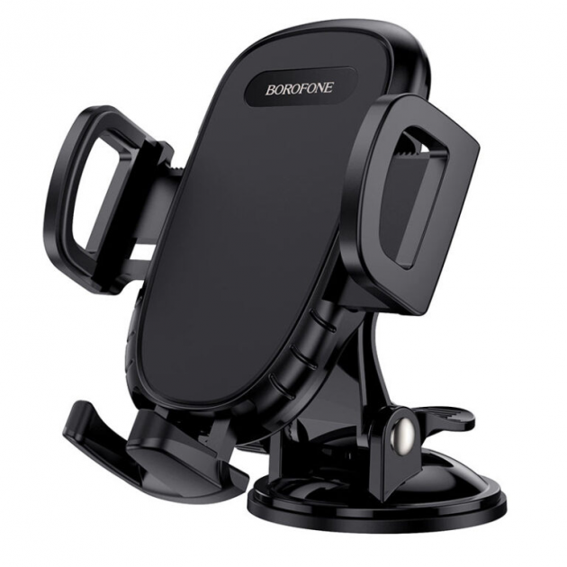 Универсальный автодержатель BOROFONE Route push type suction cup car holder BH37 (4.5-6.5) black - Фото 1 Универсальный автодержатель BOROFONE Route push type suction cup car holder BH37 (4.5-6.5) black - изображение 1