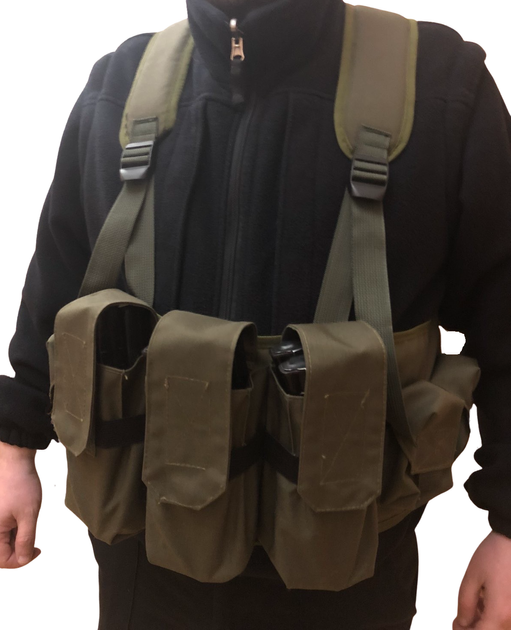 Жилет розвантажувальний військовий Ремінно-плечова система Tactical vest оливковий - зображення 1