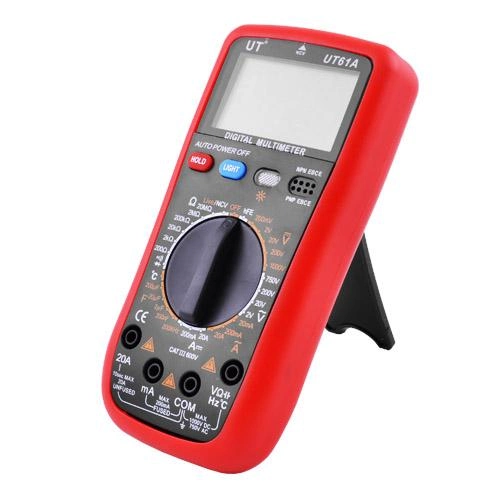 Тестер цифровой мультиметр напряжение / сопротивление UT61A красный - изображение 2